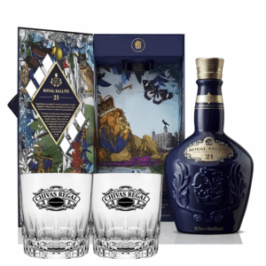 Whisky Chivas Royal Salute + Estuche + 2 Vasos Con Logo